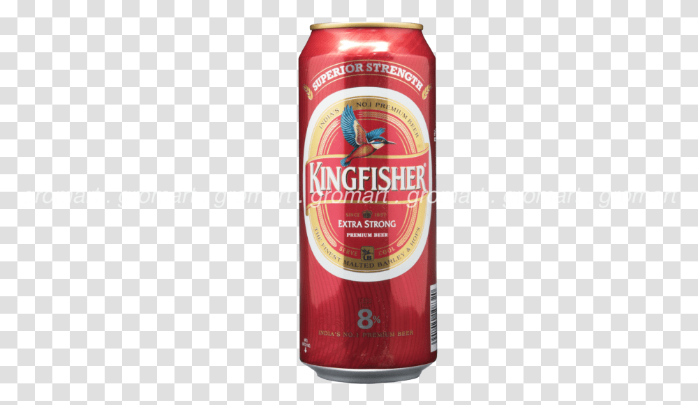 Gro Mart Kingfisher Extra Strong Beer, Alcohol, Beverage, Drink, Lager Transparent Png