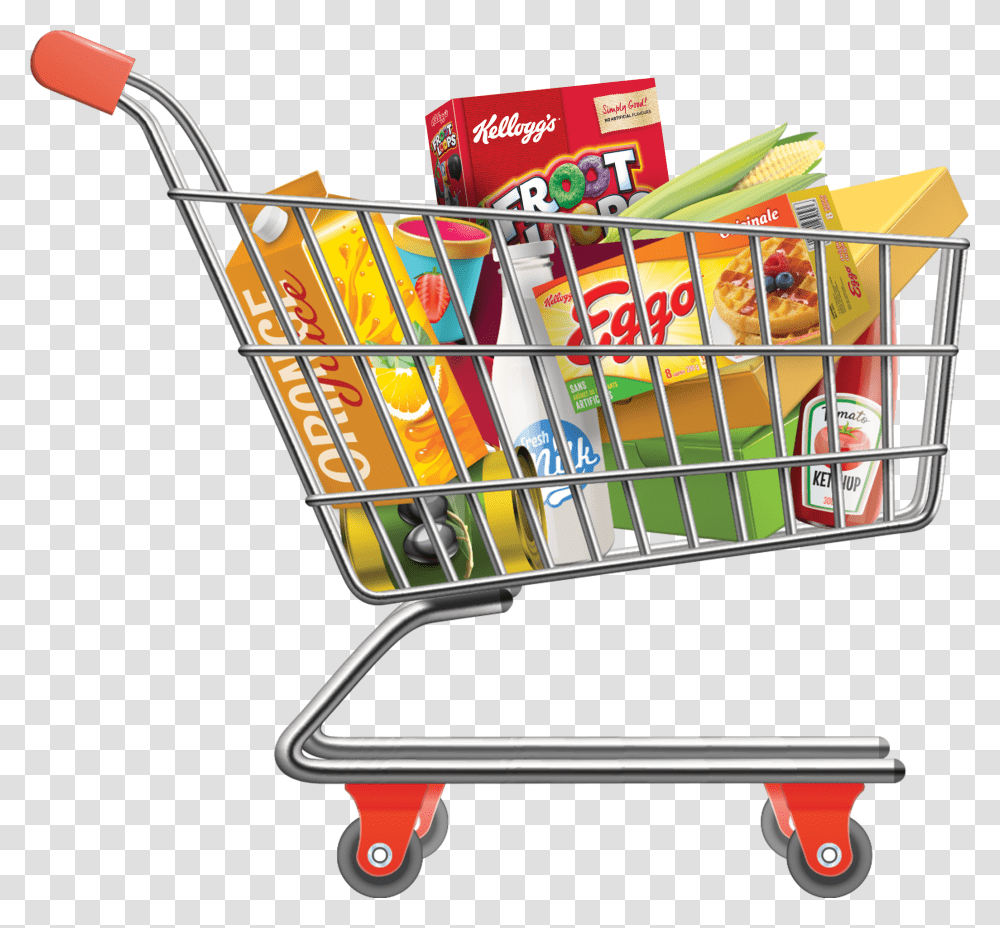 Groceries Shopping Cart, Basket, Shopping Basket Transparent Png