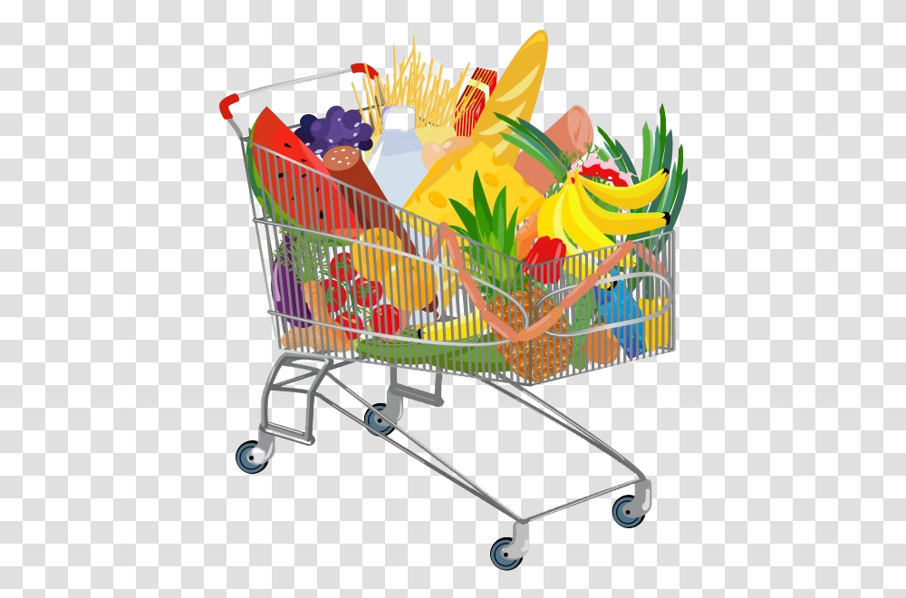 Grocery Background Grocery Clipart, Shopping Cart, Crib, Furniture, Bow Transparent Png