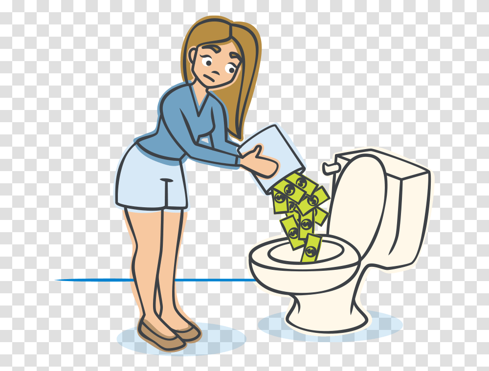 Grocery Clipart Spending Money Grocery Spending Money Throw Money Away, Washing, Cleaning, Waiter, Reading Transparent Png