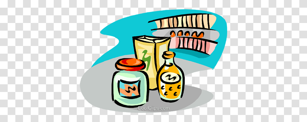 Grocery Items Royalty Free Vector Clip Art Illustration, Jar, Beverage, Bazaar Transparent Png