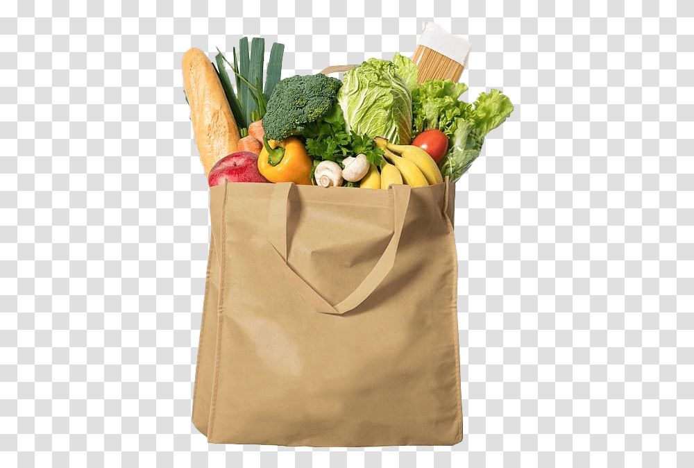 Grocery Picture Background Grocery Bag, Plant, Vegetable, Food, Shopping Bag Transparent Png