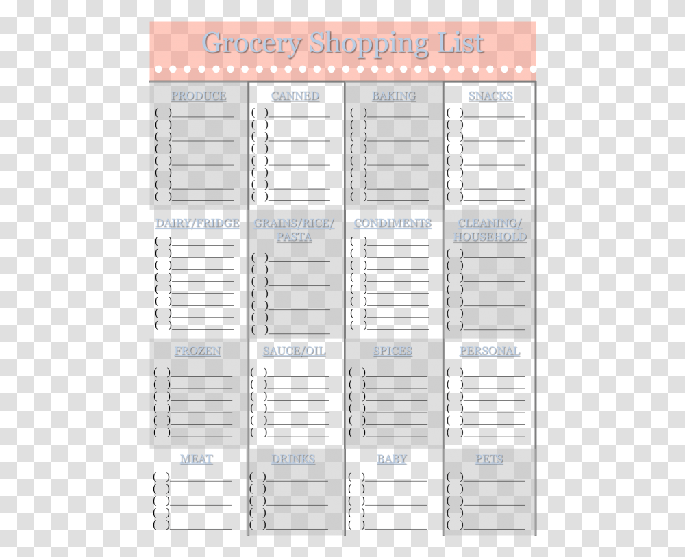 Grocery Shopping Template Free, Plot, Diagram, Page Transparent Png