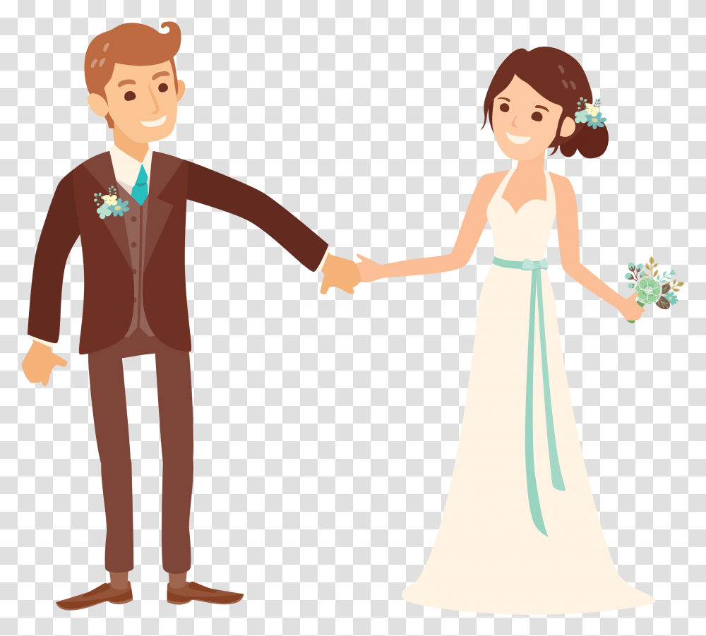 Groom And Bride Clipart Personal Loan For Wedding, Human, Hand, People, Clothing Transparent Png