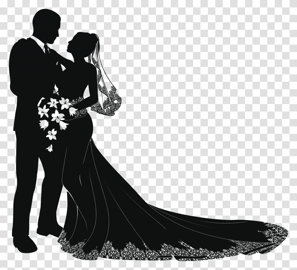 Groom Bride And Groom, Face, Silhouette, White Transparent Png