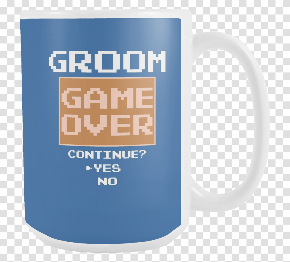 Groom Gift Game Over Video Coffee Mug Twitter Beer Stein, Coffee Cup, Glass, Beverage, Drink Transparent Png