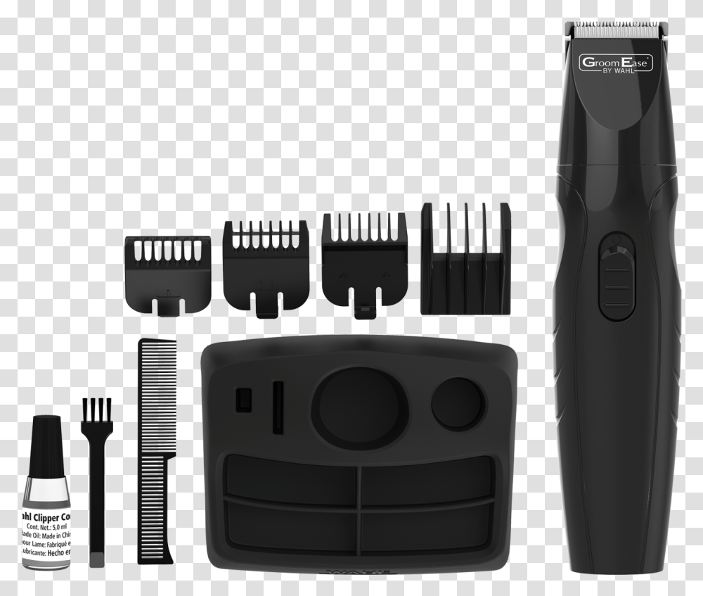 Groomease By Wahl Rechargeable Stubble And Beard Trimmer Wahl Clipper, Electronics, Adapter, Tool, Weapon Transparent Png