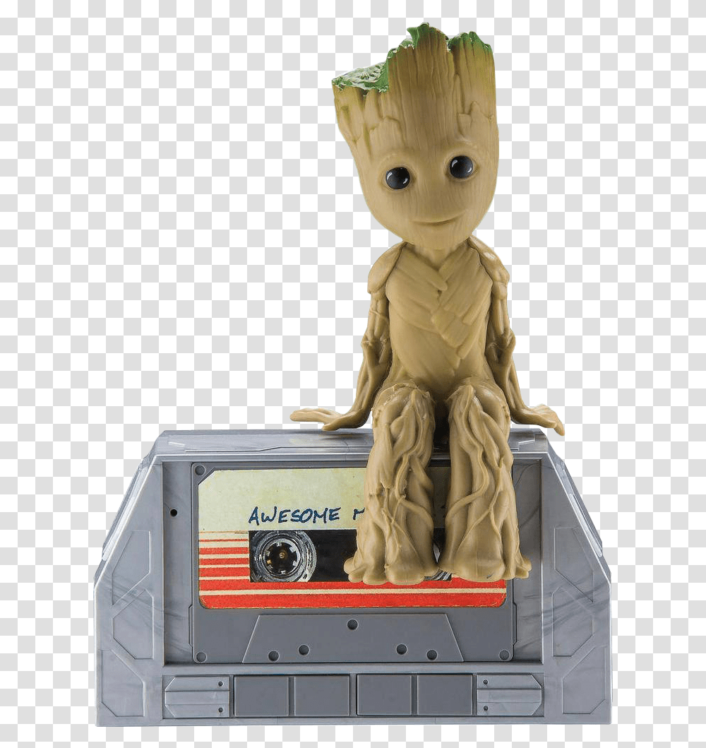 Groot And Tape, Toy, Figurine, Ivory Transparent Png
