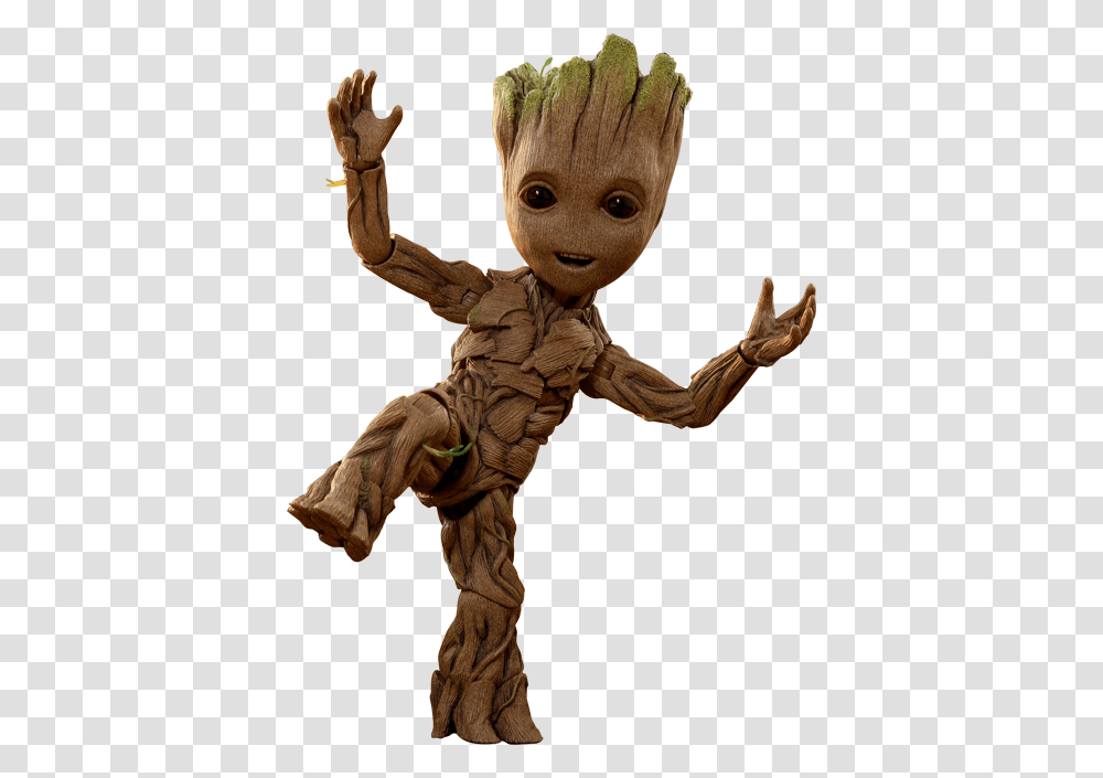 Groot Dancing Gif, Figurine, Person, Human, Toy Transparent Png