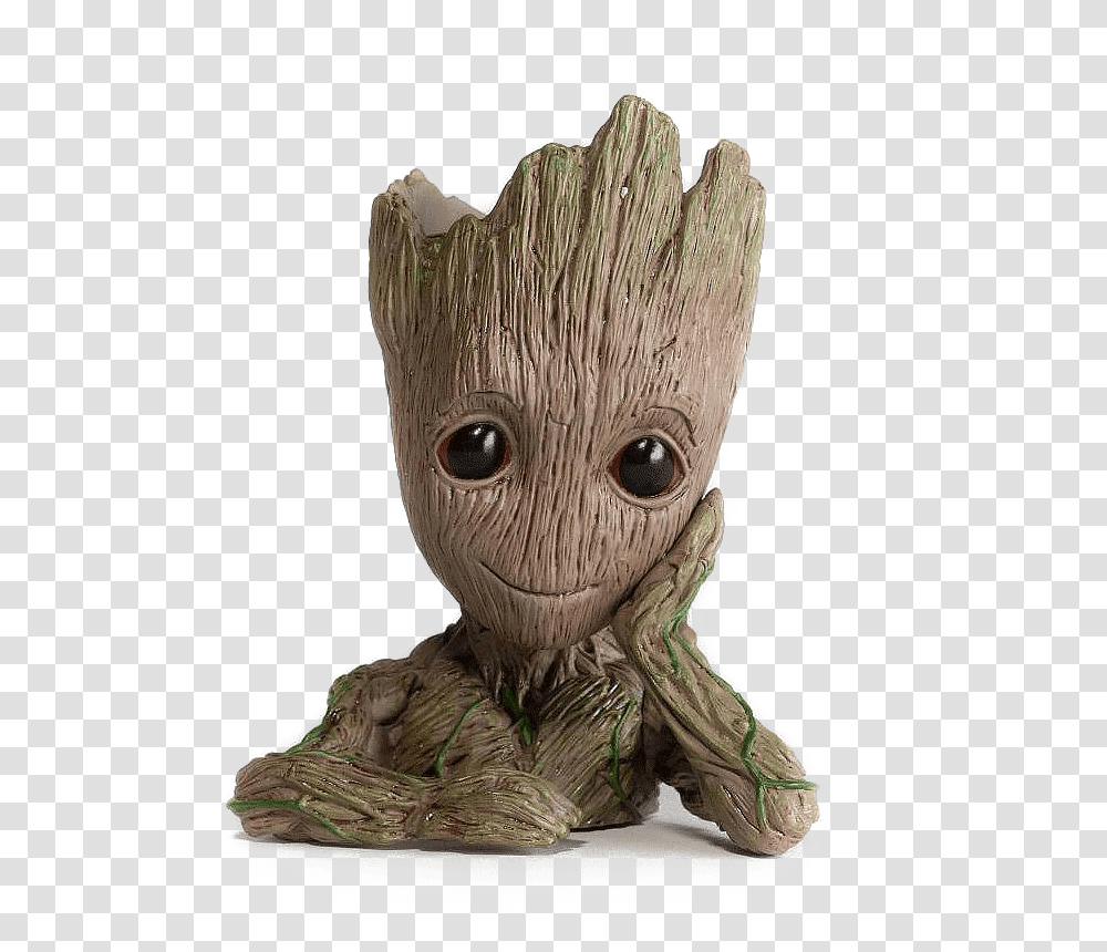 Groot, Fantasy, Figurine, Toy, Wood Transparent Png