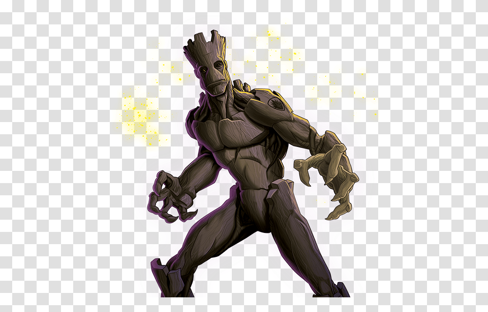 Groot Fighting Guardians Of The Galaxy Animated Series Groot, Hand, Statue Transparent Png