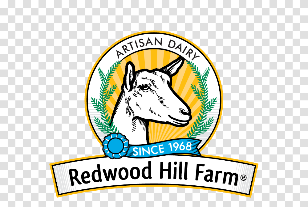 Groovin With Goats Since Redwood Hill Farm Celebrates, Label, Logo Transparent Png