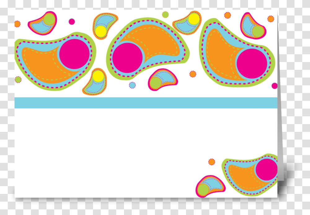 Groovy Greeting Card Circle, Pattern, Paisley, Label Transparent Png