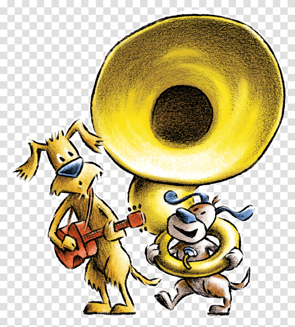 Groovy Joe Dance Party Countdown Book, Horn, Brass Section, Musical Instrument, Tuba Transparent Png