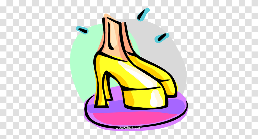 Groovy Shoes Royalty Free Vector Clip Art Illustration, Apparel, Footwear Transparent Png