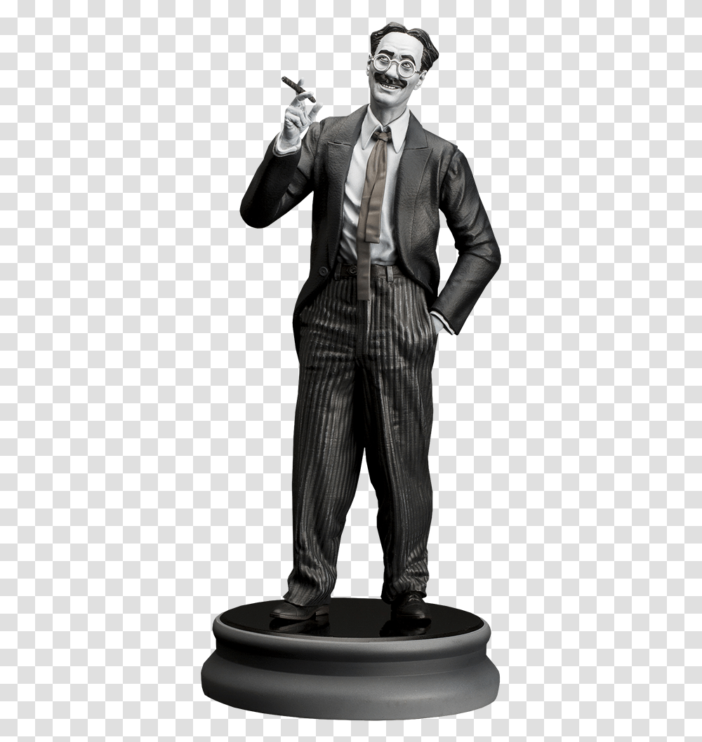 Groucho Marx Productions Inc Statue By Infinite Tuxedo, Suit, Overcoat, Clothing, Person Transparent Png