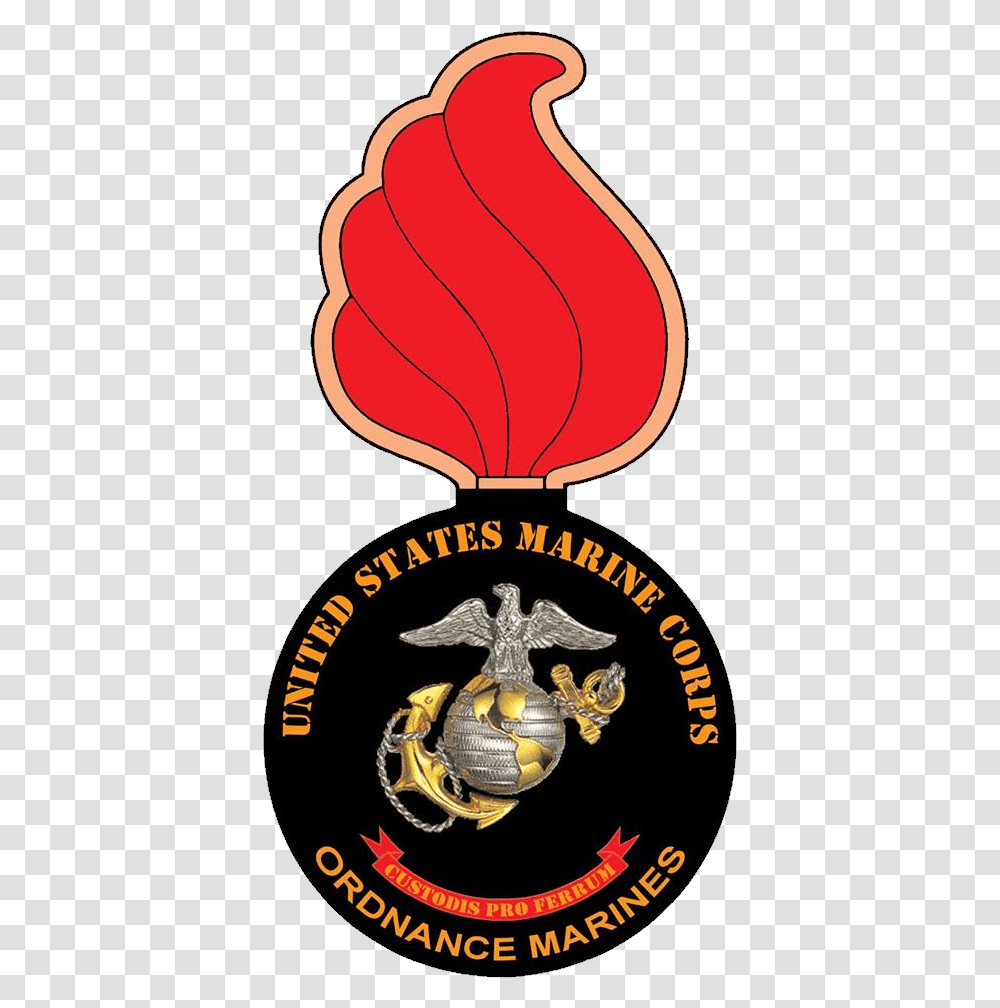 Ground Ordnance Maintenance Association Marine Corps Ordnance Bomb, Logo, Trademark, Badge Transparent Png