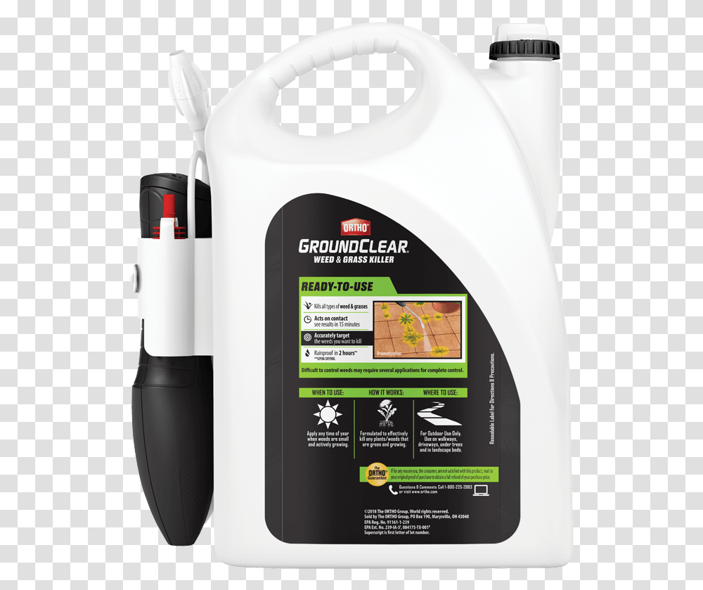 Groundclear Weed And Grass Killer, Gas Pump, Machine, Bottle Transparent Png
