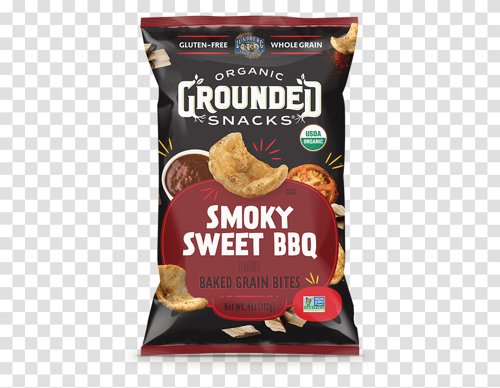 Grounded Snacks Baked Grain Snacks, Food, Advertisement, Poster, Flyer Transparent Png