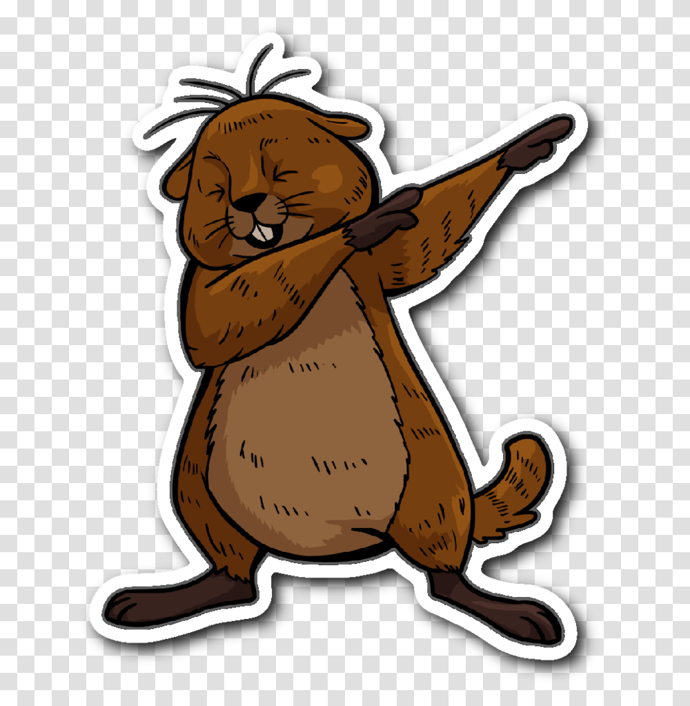 Groundhog Day Funny Dabbing Dance Groundhog Sticker Groundhog Day, Wildlife, Animal, Mammal, Beaver Transparent Png