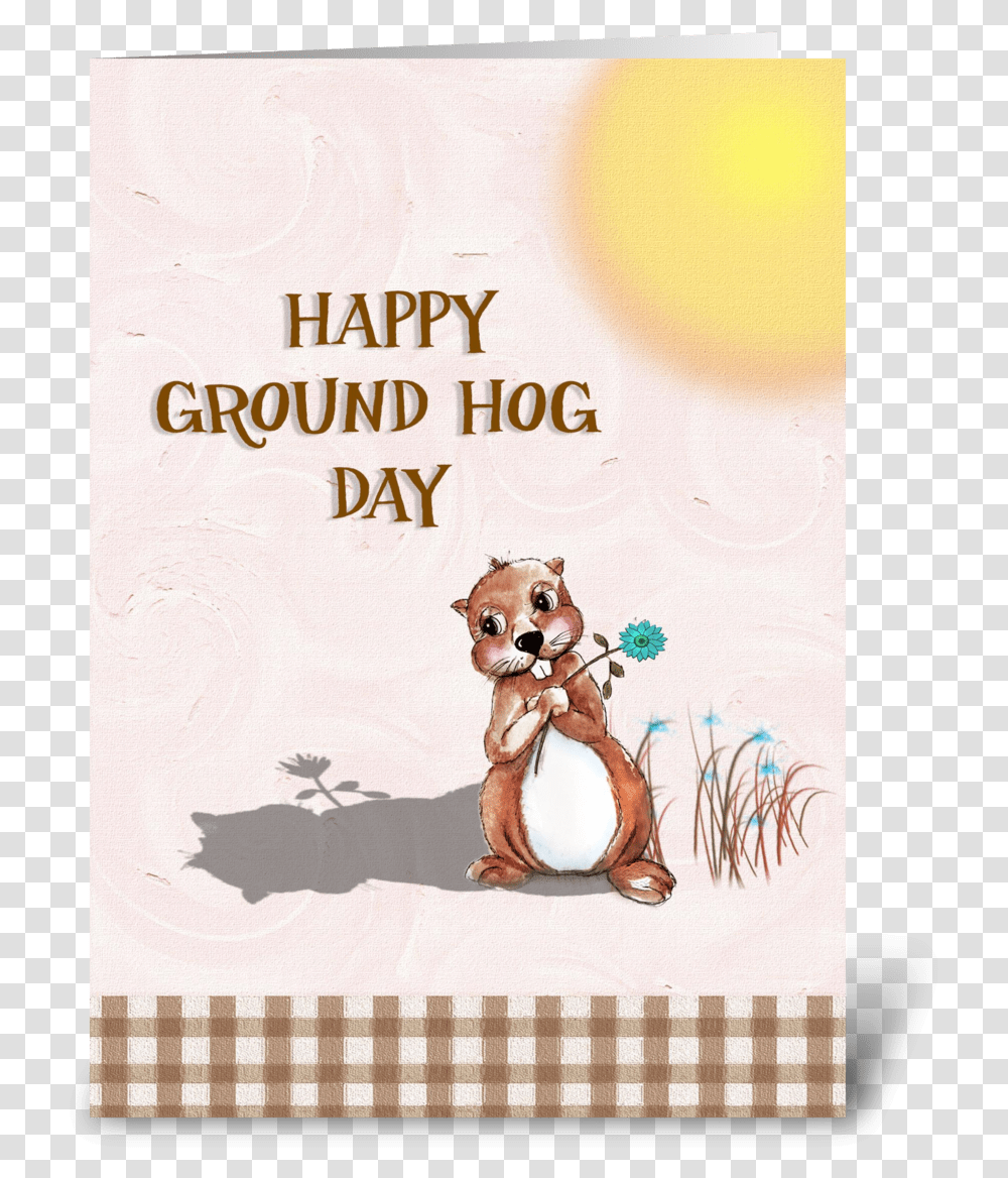 Groundhog Day Greeting Card Illustration, Envelope, Dog, Pet, Canine Transparent Png