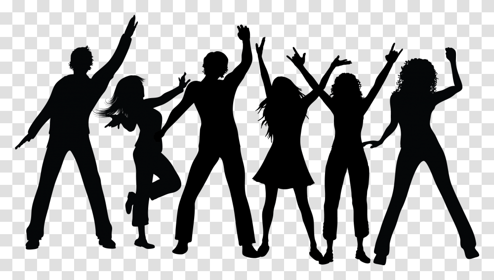 Group Black Silhouette Crowds Of People, Person, Human, Stencil, Leisure Activities Transparent Png