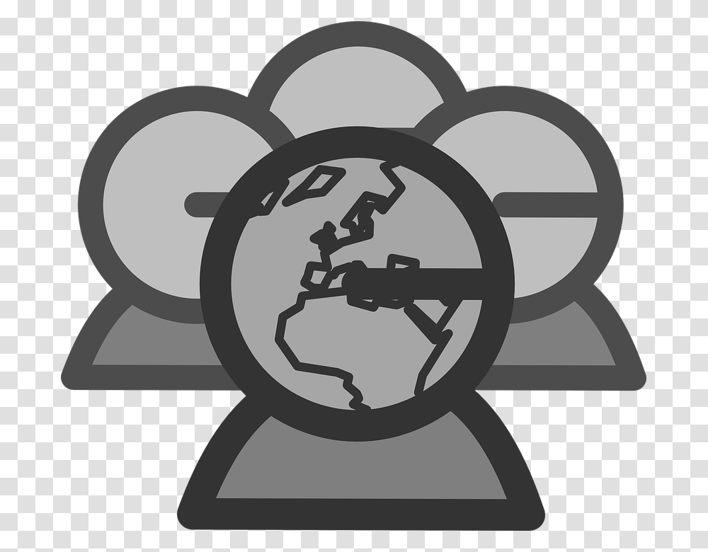 Group Chat Global People Icon Social Symbol Globe Clip Art, Sphere, Astronomy, Outer Space, Universe Transparent Png