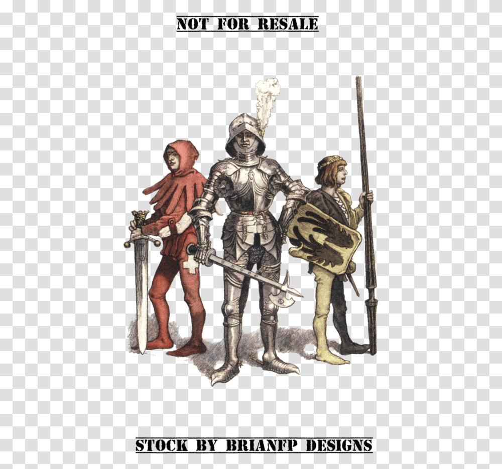 Group Clipart Knights Medieval Swiss Knight, Person, Human, Armor, Bronze Transparent Png