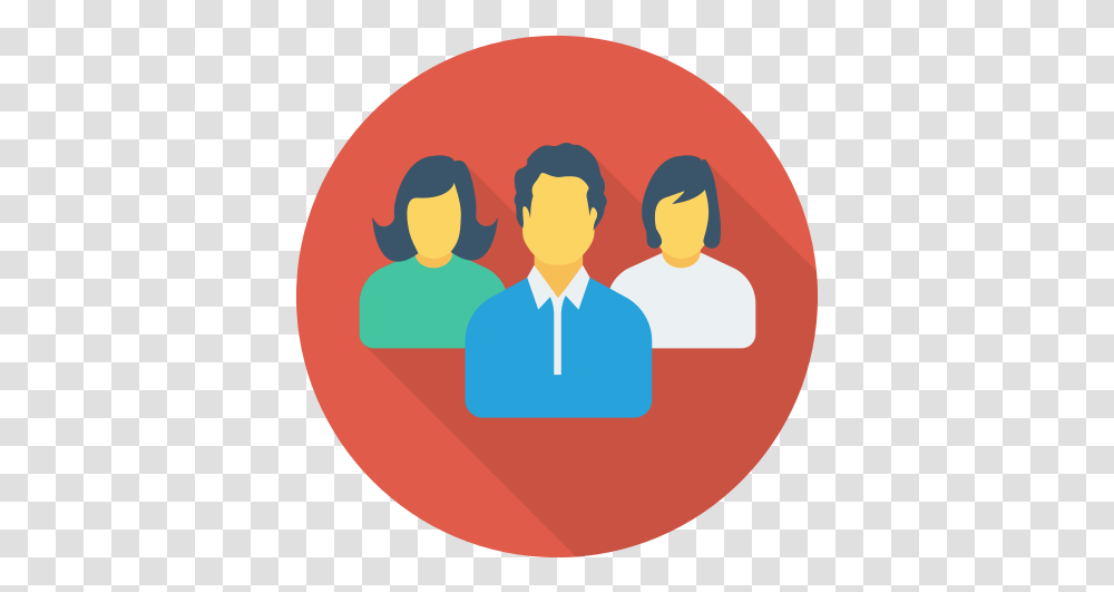 Group Group Of People Flat Icon, Head, Crowd, Tie, Art Transparent Png