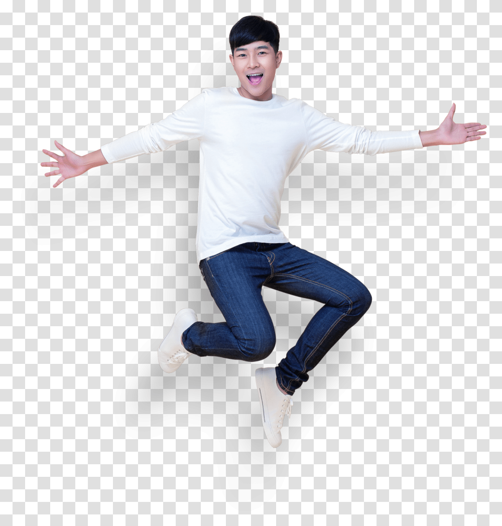 Group Jumping, Person, Dance Pose, Leisure Activities, Pants Transparent Png