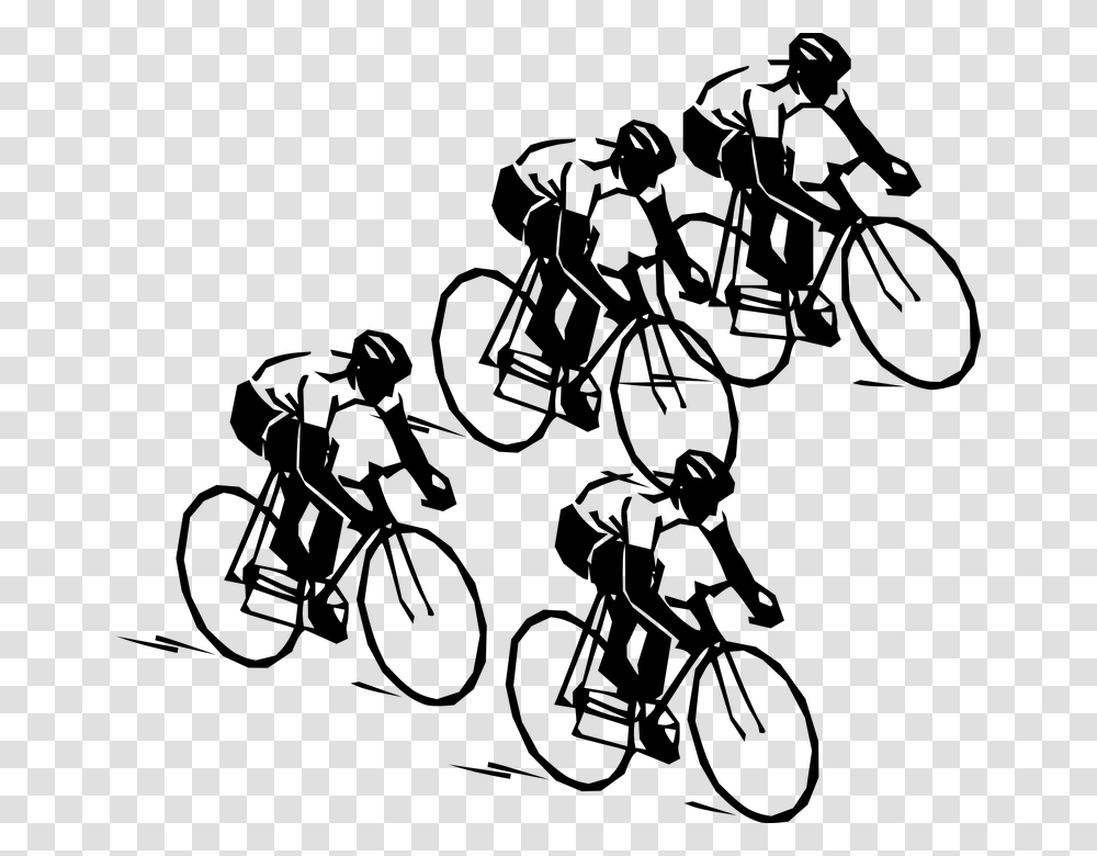 Group Of Cyclists Riding Bikes Bicycle Clip Art, Vehicle, Transportation, Wheel, Machine Transparent Png