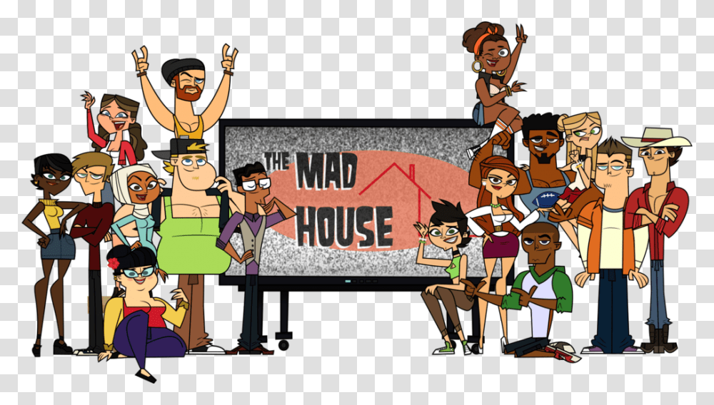 Group Of Mad People Clipart Collection Clip Art Freeuse Total Drama The Madhouse, Person, Comics, Book, Advertisement Transparent Png