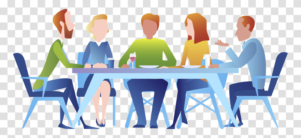 Group Of People, Furniture, Table, Dating, Person Transparent Png