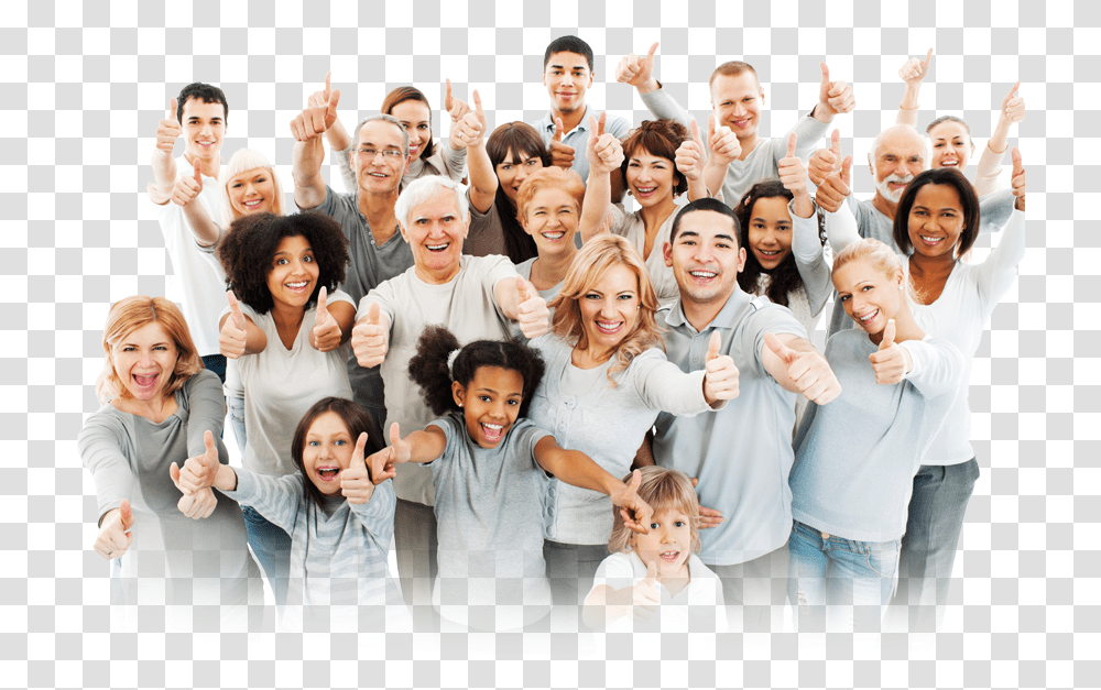 Group Of People Giving Thumbs Up Download, Person, Face, Female, Girl Transparent Png