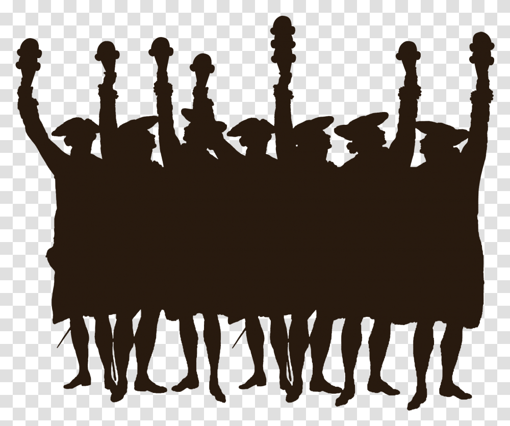 Group Of People Silhouette Founding Fathers, Bronze, Accessories, Monastery Transparent Png