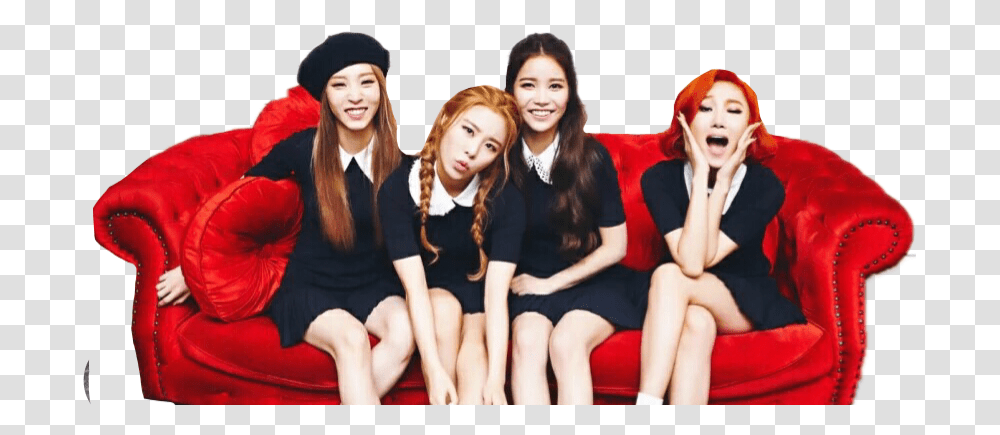 Group Of People Sitting Mamamoo, Person, Female, Blonde, Woman Transparent Png