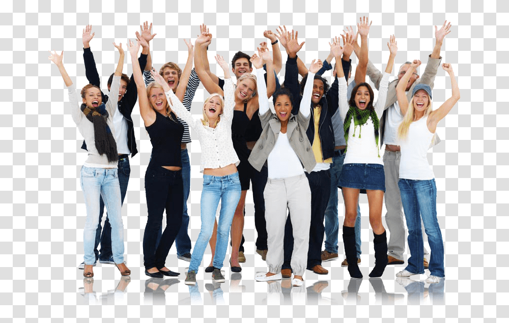 Group Of People Waving, Pants, Person, Jeans Transparent Png