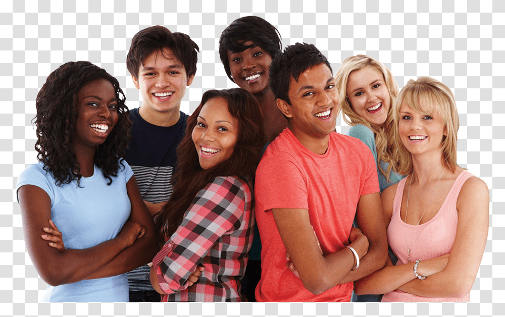 Group Of Teens Teenagers Group, Person, Human, People, Family Transparent Png
