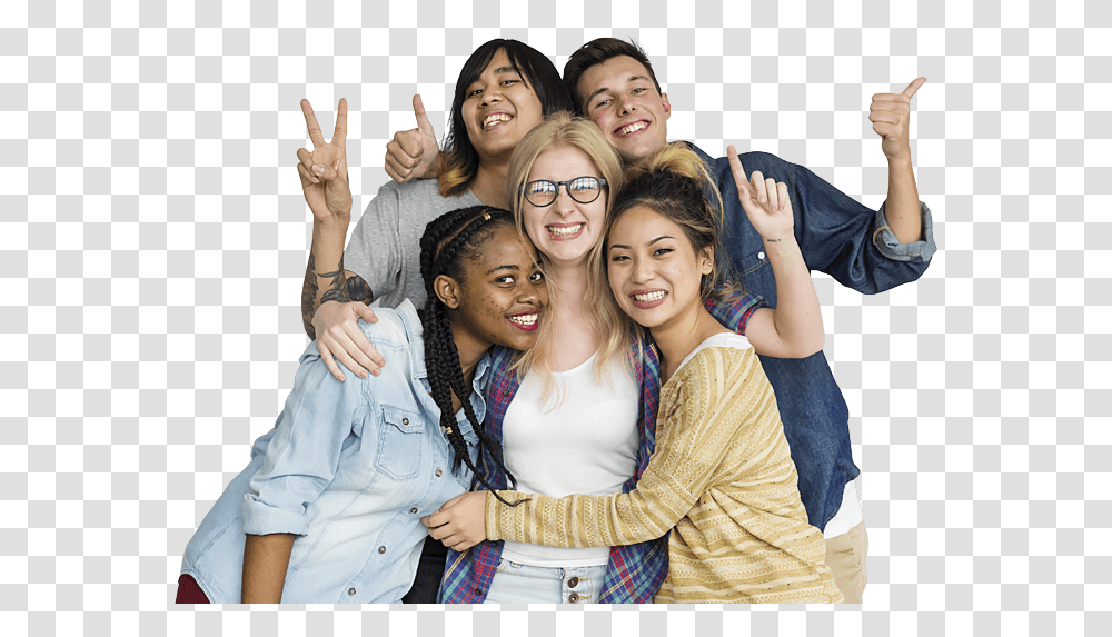 Group Of Young People 2 Image Young People, Person, Human, Face, Glasses Transparent Png