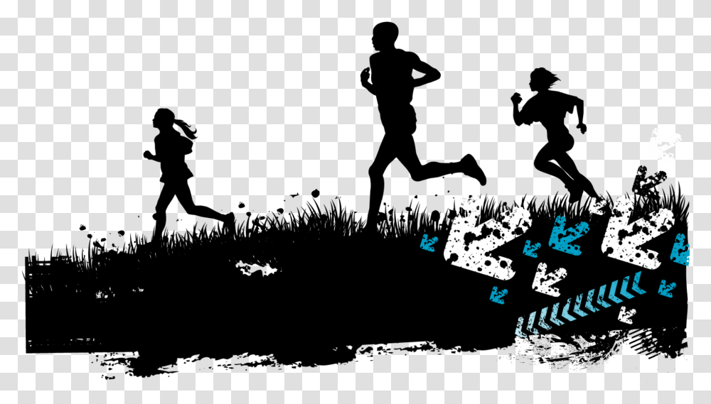 Group People Running Silhouette, Super Mario Transparent Png
