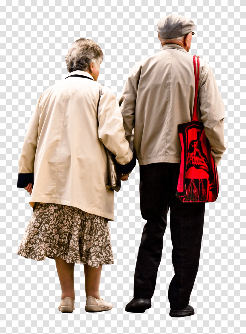 Group People Walking Elderly Couple Holding Hands Elderly Couple Walking, Skirt, Clothing, Person, Long Sleeve Transparent Png