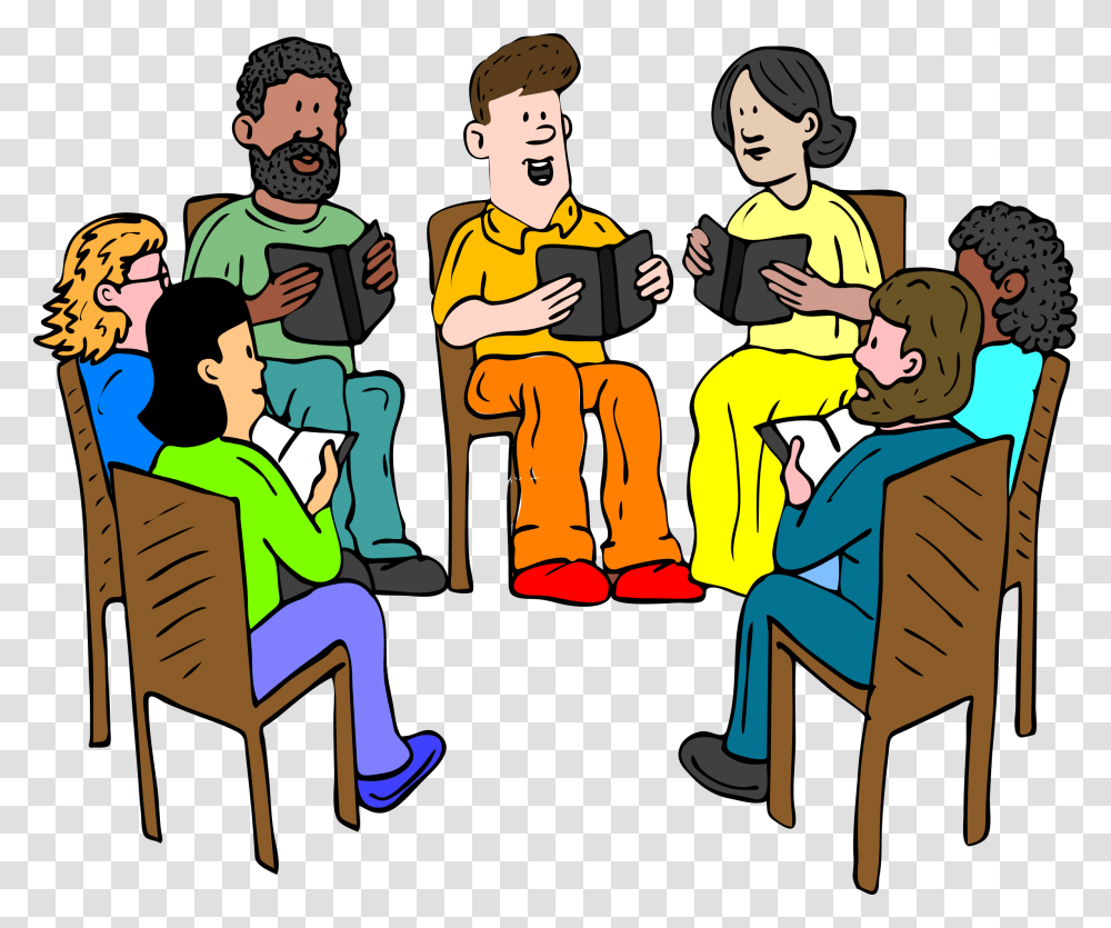 Group Reading, Person, People, Sitting, Crowd Transparent Png