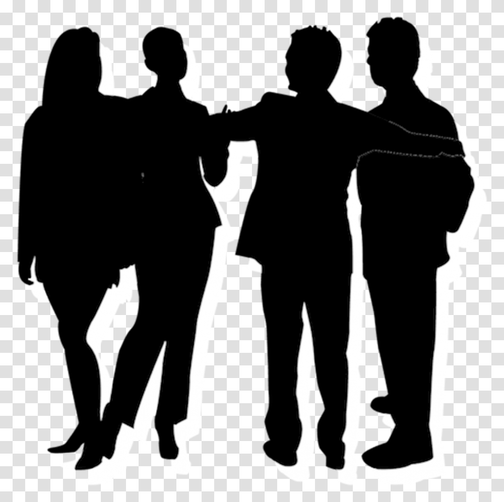 Group Silhouette Group People Silhouette, Person, Human, Stencil, Crowd Transparent Png