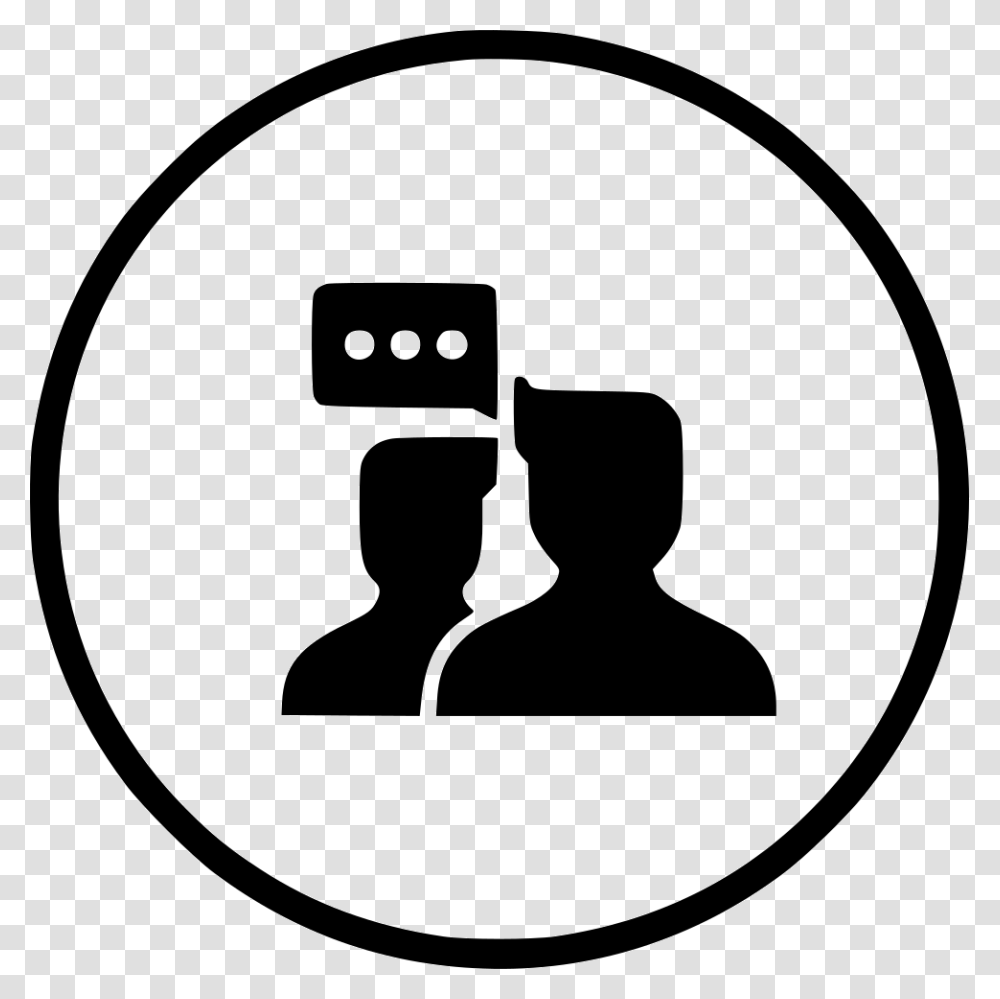 Group Talk Discussion Chat Communication Svg Icon Portable Network Graphics, Stencil, Label, Silhouette Transparent Png