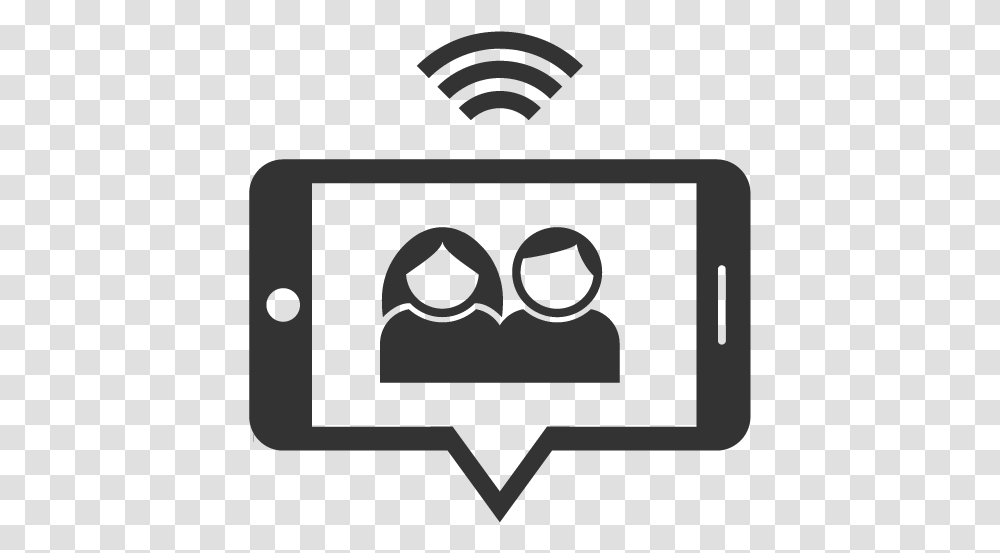 Group Video Call Icon, Stencil Transparent Png