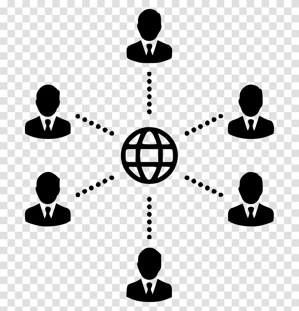 Group Web Team Communication Teamwork People Comments Networking Icon, Silhouette, Stencil, Number Transparent Png