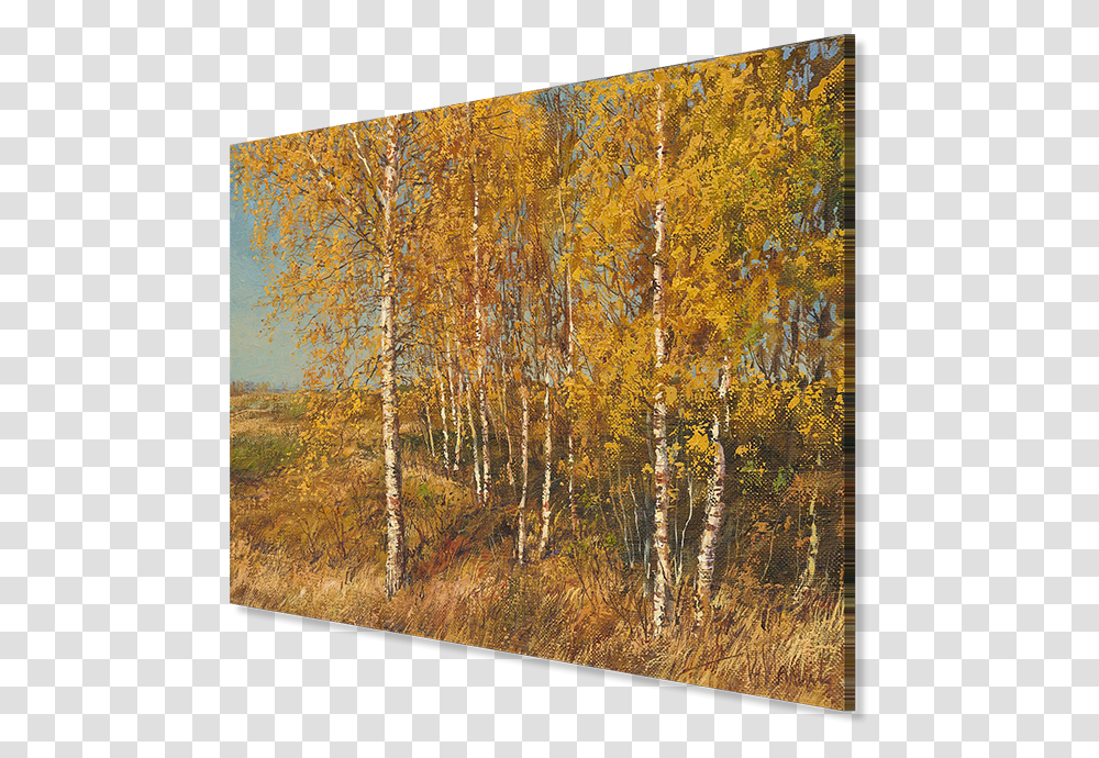 Grove, Tree, Plant, Birch, Painting Transparent Png