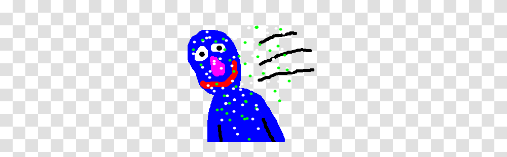 Grover Gets Face Full Of Veggie Fried Rice, Pac Man, Animal Transparent Png