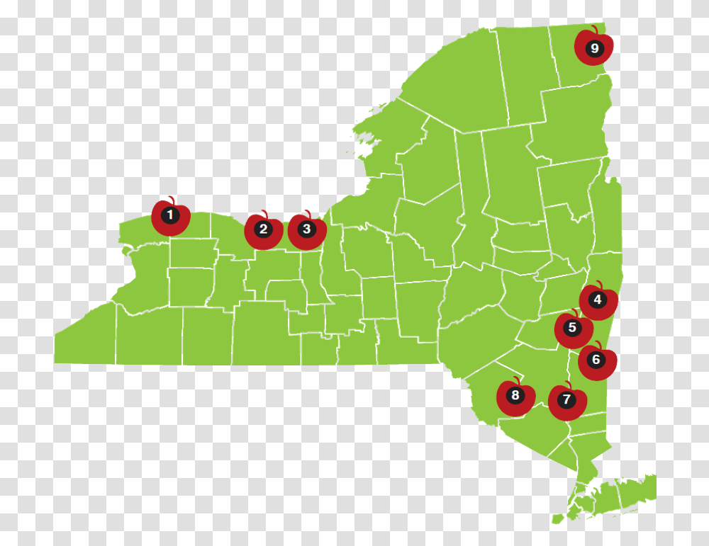 Grower Map With Highlighted Growing Areas Ny County Tax Map, Plot, Diagram, Atlas, Plan Transparent Png
