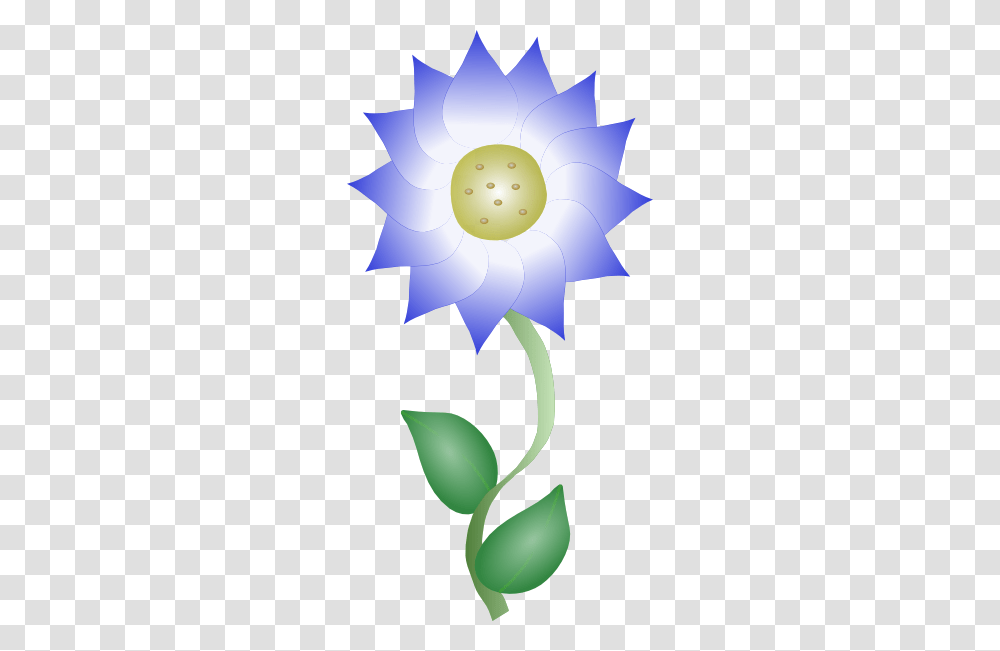 Growing Blue Flower Clip Arts Download, Plant, Blossom, Daisy Transparent Png